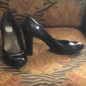 Calvin Klein Black Patent Pumps